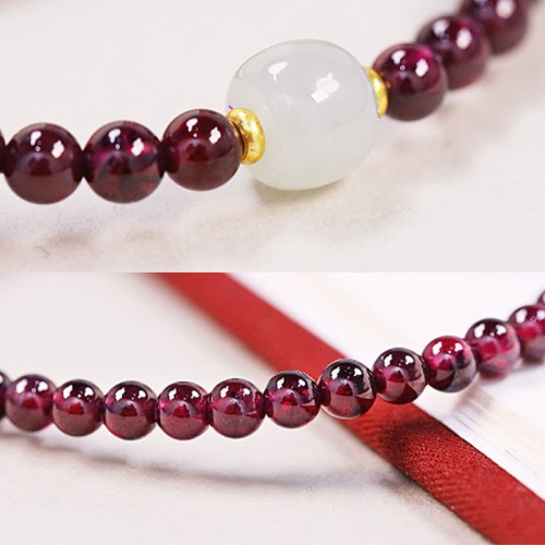 Garnet Jade Bead Purification Bracelet Garnet Jade Bead Purification Bracelet