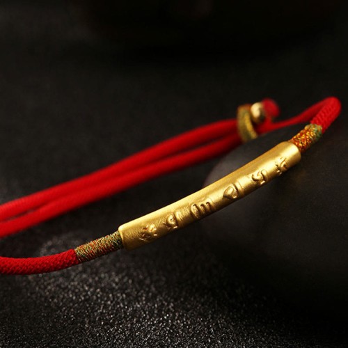 Tibetan Mani Mantra Lucky Red String Bracelet Tibetan Mani Mantra Lucky Red String Bracelet