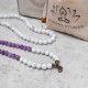 108 Mala Beads Amethyst White Turquoise Healing Bracelet 108 Mala Beads Amethyst White Turquoise Healing Bracelet