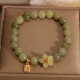 Green Jade Fu Character Luck Bracelet Green Jade Fu Character Luck Bracelet