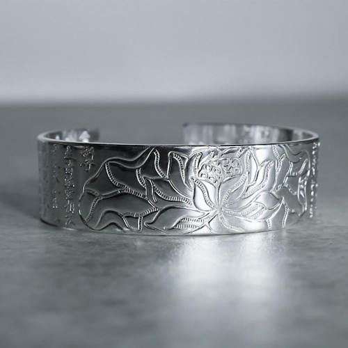 Tibetan Lotus White Copper Luck Bracelet Tibetan Lotus White Copper Luck Bracelet