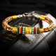 Tibet Gold Om Mani Padme Hum Eight Thread Bracelet