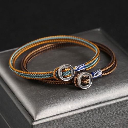 925 Silver Handmade Button Protection Bracelet 925 Silver Handmade Button Protection Bracelet