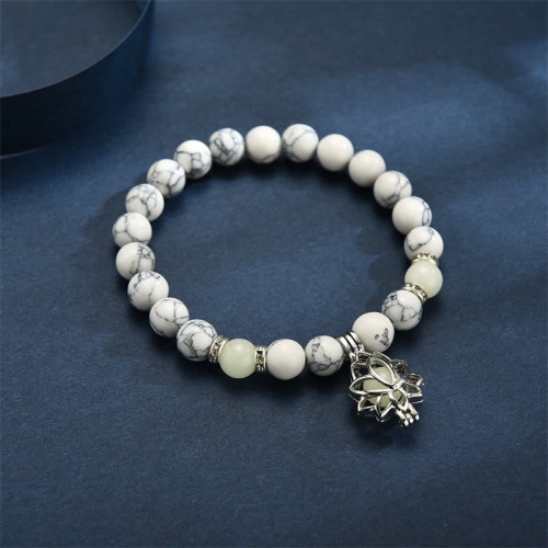 Turquoise Glowstone Lotus Protection Bracelet Turquoise Glowstone Lotus Protection Bracelet