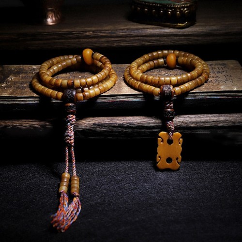 Tibet Yak Bone Amber Balance Bracelet Tibet Yak Bone Amber Balance Bracelet