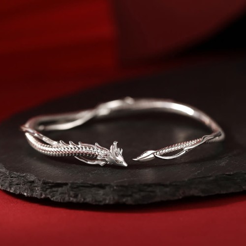 Year of the Dragon Sterling Silver Luck Cuff Year of the Dragon Sterling Silver Luck Cuff