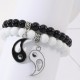 Black Onyx White Turquoise Yin Yang Protection Couple Bracelet Black Onyx White Turquoise Yin Yang Protection Couple Bracelet