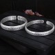 999 Sterling Silver Om Mani Padme Hum Lotus Peace Bracelet 999 Sterling Silver Om Mani Padme Hum Lotus Peace Bracelet