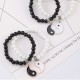 Black Onyx White Turquoise Yin Yang Protection Couple Bracelet Black Onyx White Turquoise Yin Yang Protection Couple Bracelet
