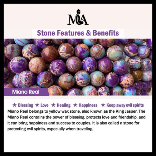 Miano Real Stone Lotus Mala Bracelet Miano Real Stone Lotus Mala Bracelet