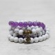 108 Mala Beads Amethyst White Turquoise Healing Bracelet 108 Mala Beads Amethyst White Turquoise Healing Bracelet