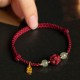 Cinnabar Chinese Zodiac Hetian Jade Bracelet