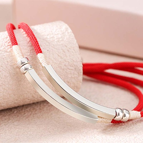 925 Silver Red String Braid Bracelet 925 Silver Red String Braid Bracelet
