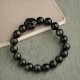 Gold & Silver Sheen Obsidian Lucky Cat Protection Bracelet Gold & Silver Sheen Obsidian Lucky Cat Protection Bracelet