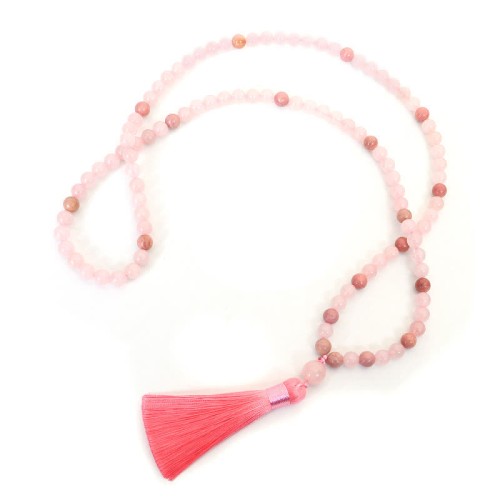 108 Mala Pink Crystal Love Tassel Bracelet 108 Mala Pink Crystal Love Tassel Bracelet