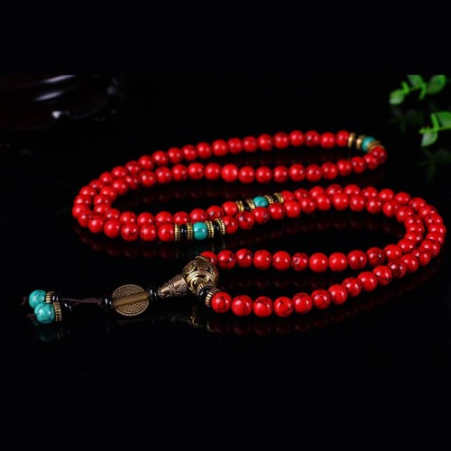 Tibetan Red Turquoise Lucky Necklace Tibetan Red Turquoise Lucky Necklace
