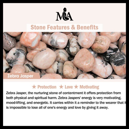Zebra Jasper Stress Healing Bracelet Zebra Jasper Stress Healing Bracelet