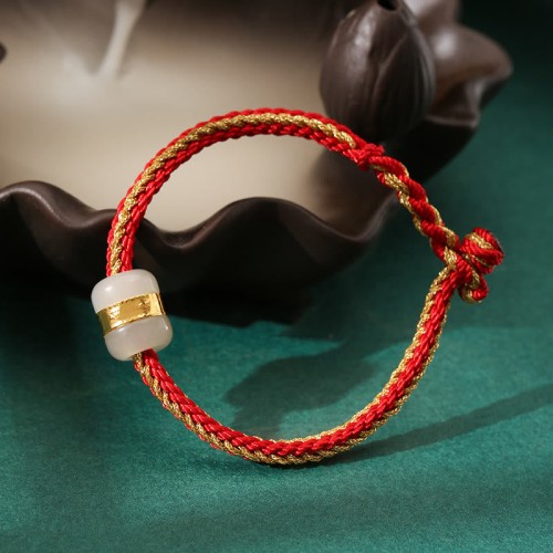 999 Gold Hetian Jade Om Mani Padme Hum Bracelet 999 Gold Hetian Jade Om Mani Padme Hum Bracelet