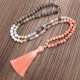 108 Mala Beads Fluorite Black Glitter Stone Protection Bracelet