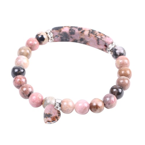 Rhodonite Love Heart Healing Bracelet Rhodonite Love Heart Healing Bracelet