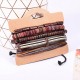 Hemp Cord Wood Beads Leather Bracelet Hemp Cord Wood Beads Leather Bracelet