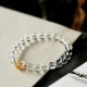 Black Obsidian White Crystal Dragon Strength Bracelet Black Obsidian White Crystal Dragon Strength Bracelet