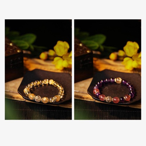 Citrine Amethyst Prosperity Bracelet