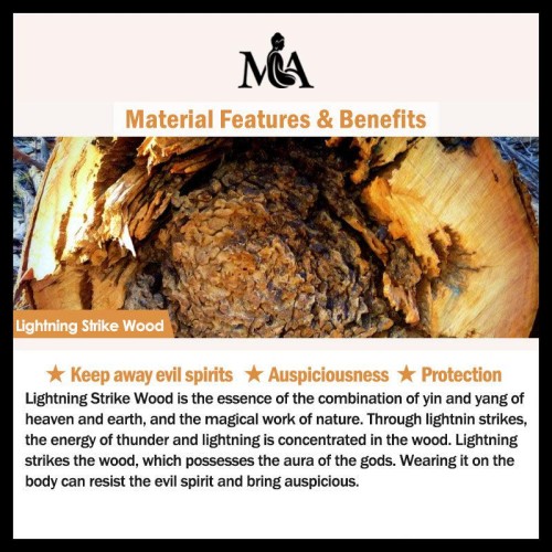 Tibetan Lightning Strike Wood Lotus Buddha Bracelet