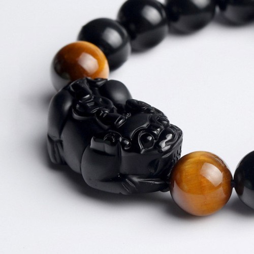 Feng Shui PiXiu Rainbow Obsidian Tiger Eye Wealth Bracelet Feng Shui PiXiu Rainbow Obsidian Tiger Eye Wealth Bracelet