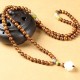 Tibetan Rosewood Lotus Mala Protection Necklace Bracelet