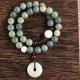 Cyan Bodhi Seed Lotus Jade Peace Buckle Wisdom Bracelet Cyan Bodhi Seed Lotus Jade Peace Buckle Wisdom Bracelet