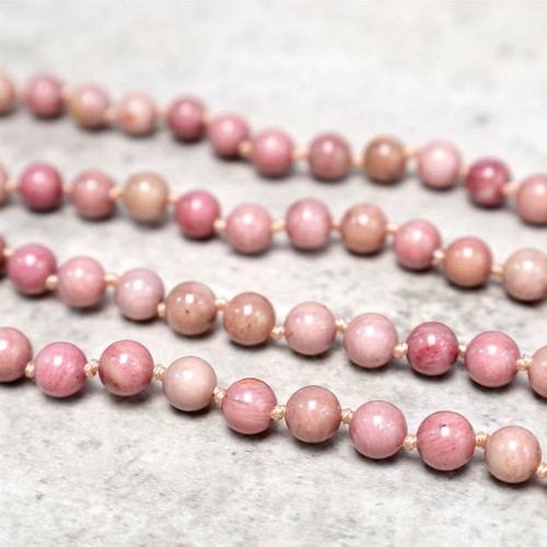 108 Mala Rhodonite Yoga Meditation Bracelet 108 Mala Rhodonite Yoga Meditation Bracelet