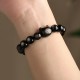 Gold & Silver Sheen Obsidian Lucky Cat Protection Bracelet Gold & Silver Sheen Obsidian Lucky Cat Protection Bracelet