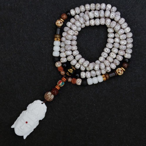 Bodhi Seed Yak Bone Avalokitesvara Bracelet Bodhi Seed Yak Bone Avalokitesvara Bracelet