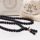 Lava Rock Beads Prayer Mala Necklace Lava Rock Beads Prayer Mala Necklace