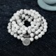 White Turquoise Lotus Healing Bracelet White Turquoise Lotus Healing Bracelet