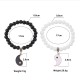 Black Onyx White Turquoise Yin Yang Protection Couple Bracelet Black Onyx White Turquoise Yin Yang Protection Couple Bracelet