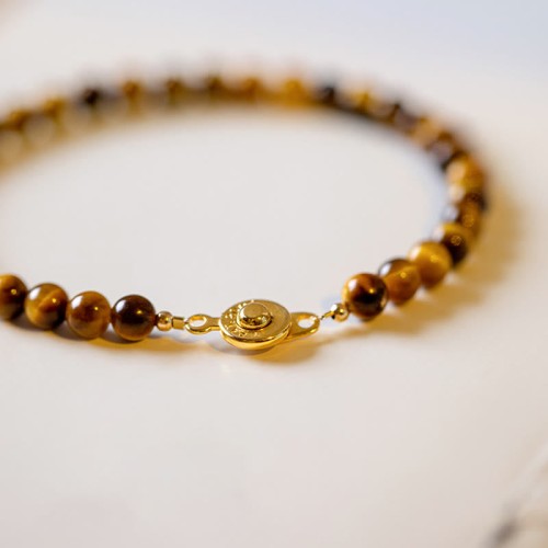 14K Gold Plated Tiger Eye Courage Protection Bracelet 14K Gold Plated Tiger Eye Courage Protection Bracelet