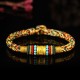 Tibet Gold Om Mani Padme Hum Eight Thread Bracelet