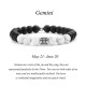 Zodiac Frosted Stone White Turquoise Bracelet Zodiac Frosted Stone White Turquoise Bracelet