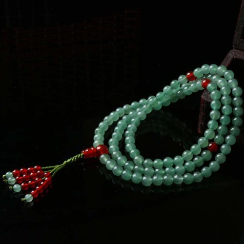 Green Aventurine Red Agate Luck Mala Bracelet Green Aventurine Red Agate Luck Mala Bracelet