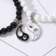 Black Onyx White Turquoise Yin Yang Protection Couple Bracelet Black Onyx White Turquoise Yin Yang Protection Couple Bracelet
