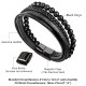 Lava Rock Black Onyx Leather Bracelet Lava Rock Black Onyx Leather Bracelet