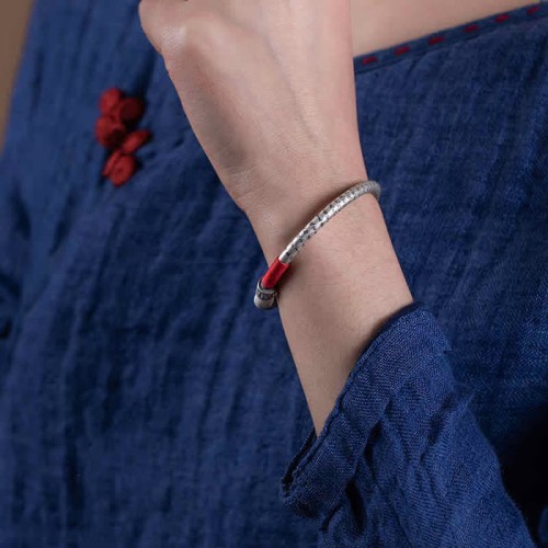 Om Mani Padme Hum Luck Red String Bangle