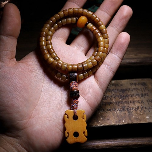 Tibet Yak Bone Amber Balance Bracelet Tibet Yak Bone Amber Balance Bracelet