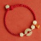 Peace Buckle Jade Lotus Happiness Wealth Bracelet