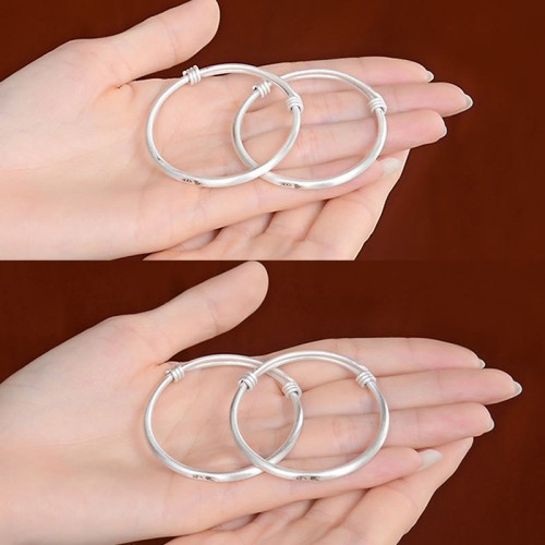 999 Silver Peace & Joy Kids Protection Bangle