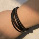Lava Rock Black Onyx Leather Bracelet Lava Rock Black Onyx Leather Bracelet