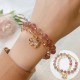Rose Quartz Elephant Healing Charm Bracelet Rose Quartz Elephant Healing Charm Bracelet