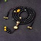 108 Black Obsidian Lotus Fulfillment Mala Bracelet 108 Black Obsidian Lotus Fulfillment Mala Bracelet